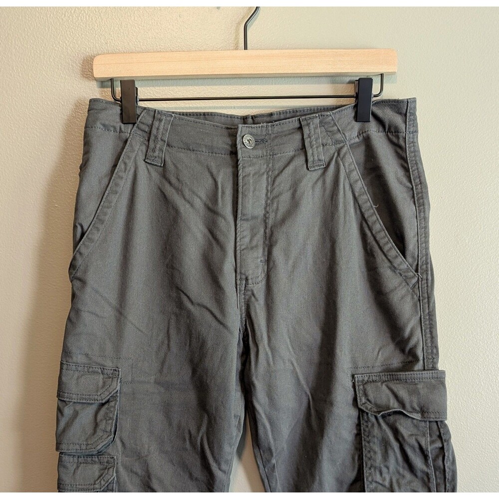 Wrangler Mens 30x30 Charcoal Grey Regular Taper Flex Stretch Cargo Pants Work